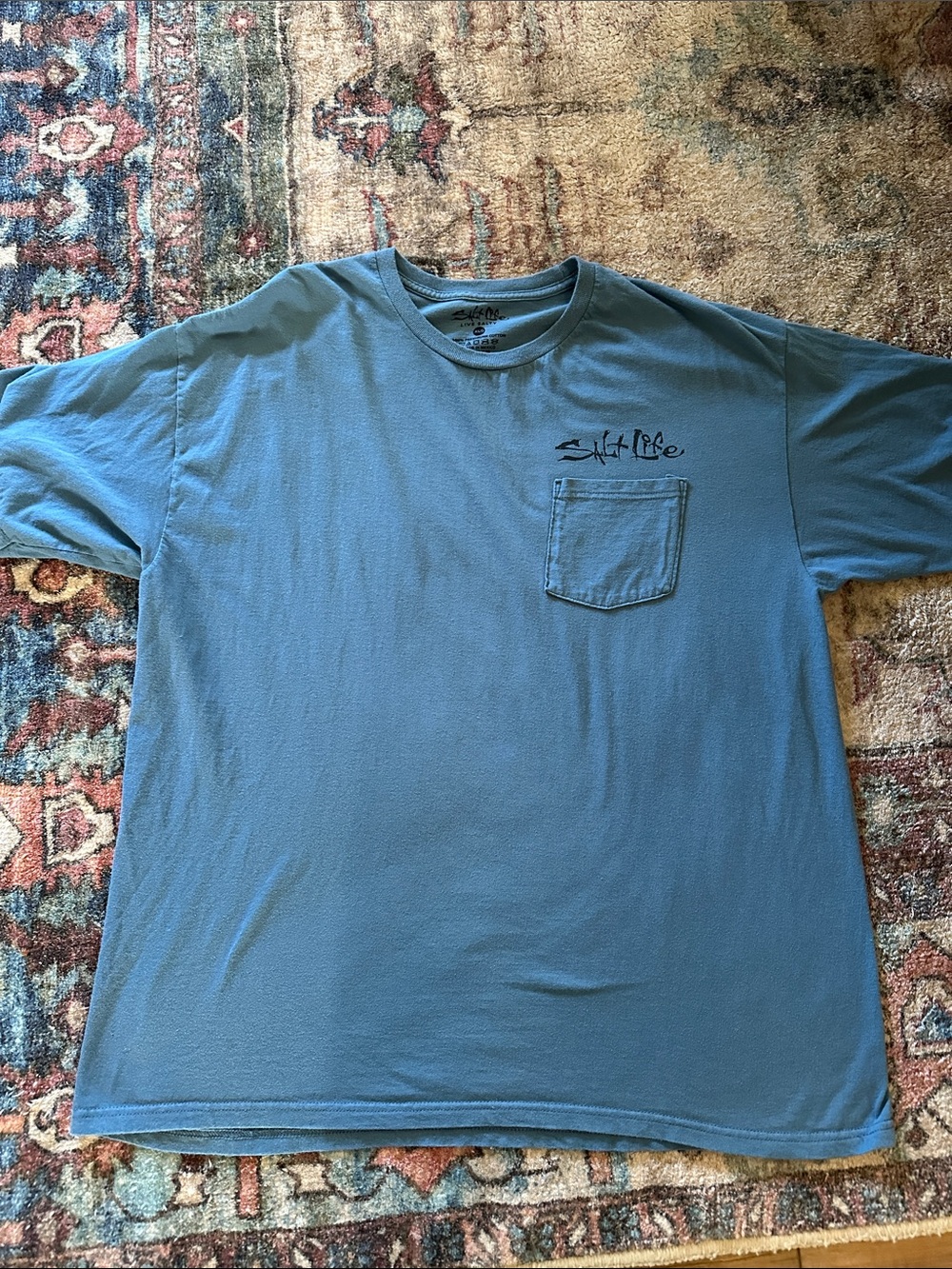 Salt Life Men's Pocket Tee in Blue